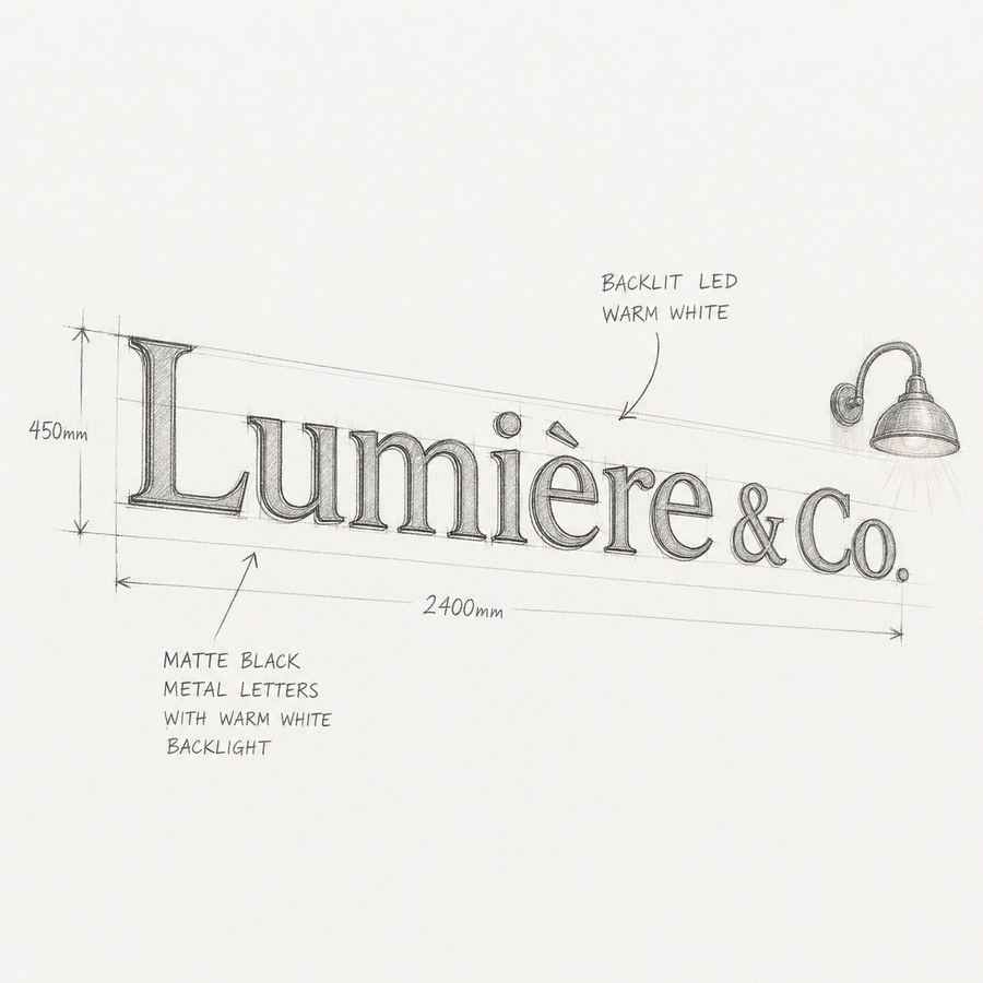 Custom Storefront Signs uploaded design preview