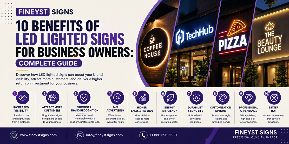 10 Benefits of LED Lighted Signs for Business Owners: Complete Guide