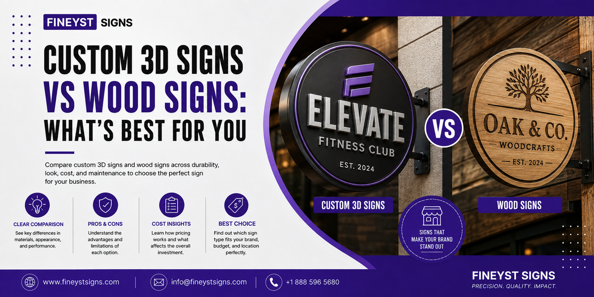 Custom 3D Signs vs Wood Signs: What's Best for You
